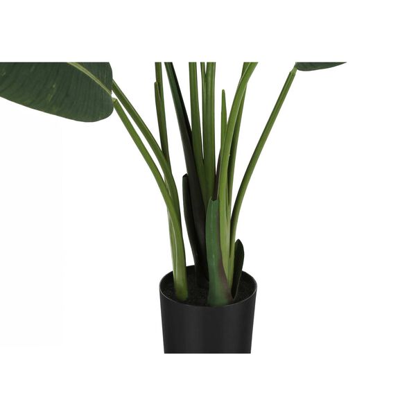 Black Green 60-Inch Indoor Faux Fake Floor Potted Decorative Artificial Plant, image 3